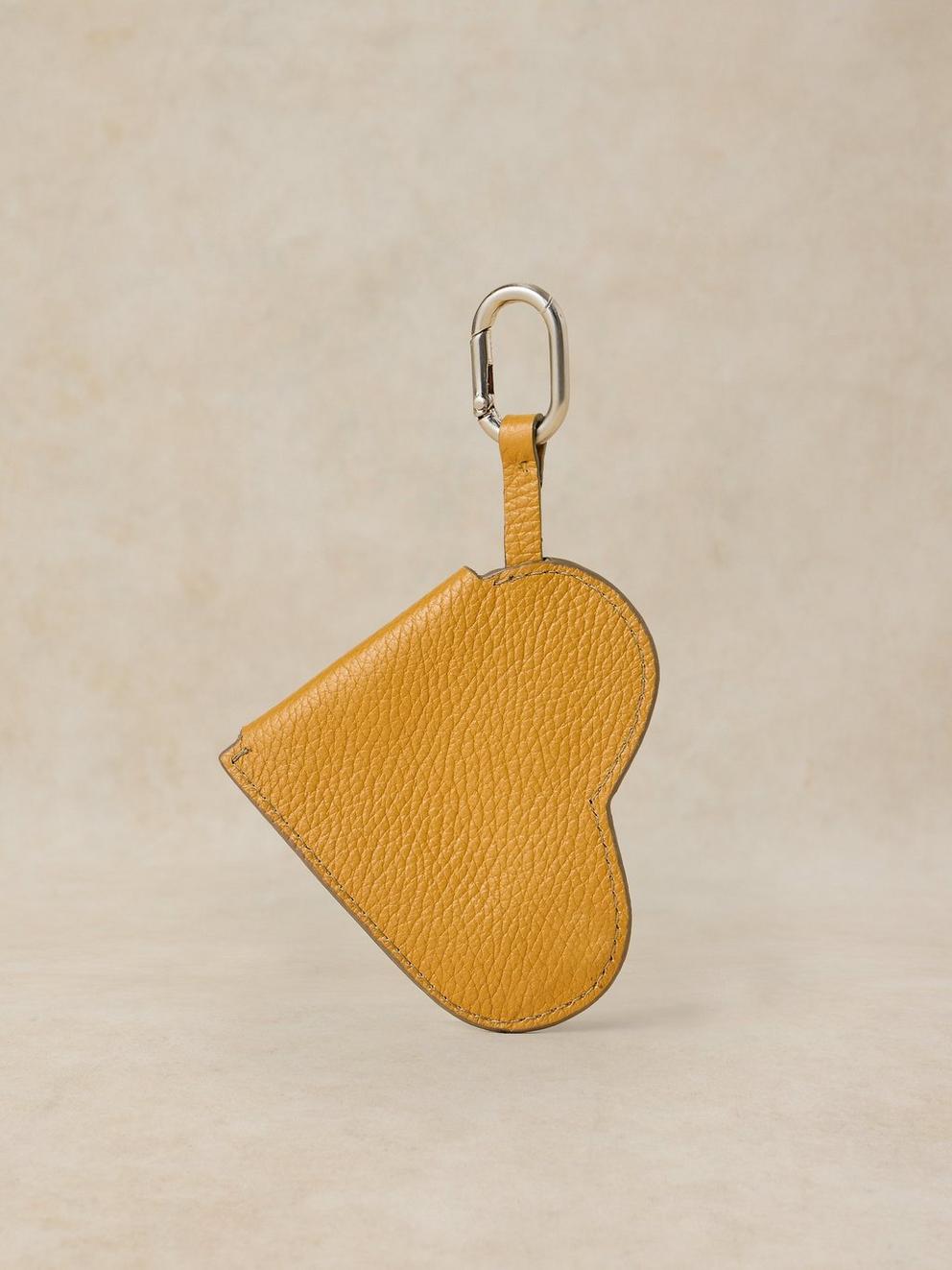 HARRIET HEART COIN PURSE in MID YELLOW - FLAT BACK