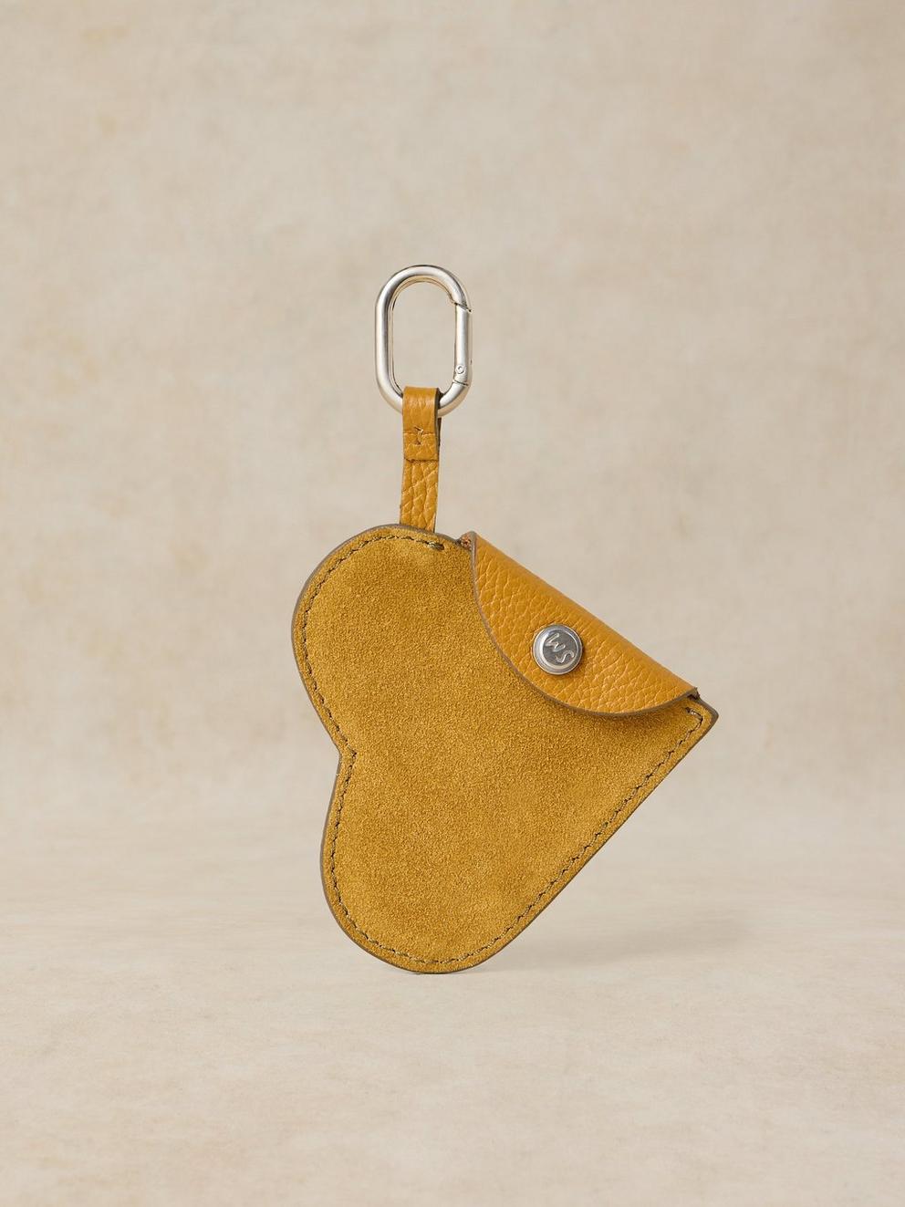 HARRIET HEART COIN PURSE in MID YELLOW - FLAT FRONT