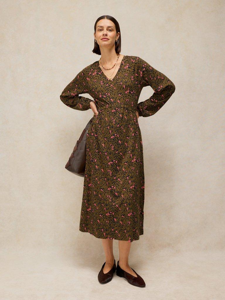 HARPER JERSEY DRESS in GREEN PR - LIFESTYLE