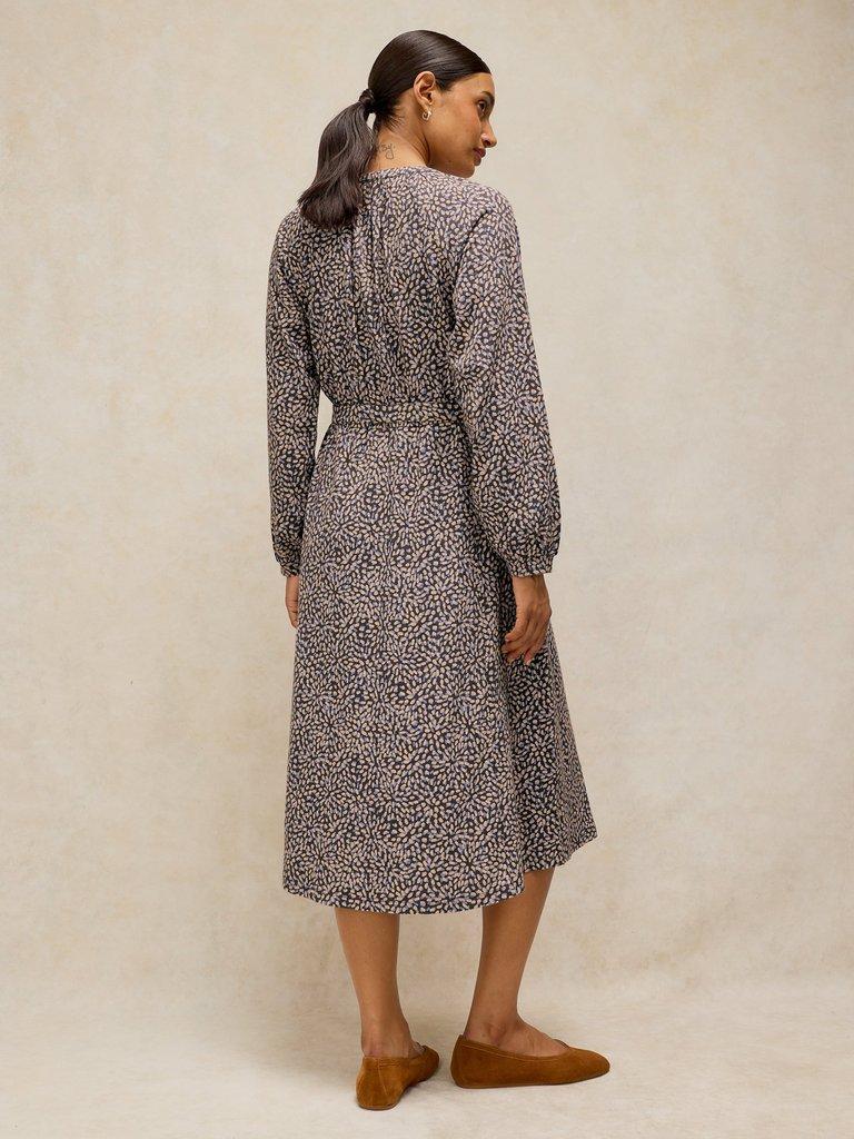 AMARA JERSEY DRESS in PINK MLT - MODEL BACK