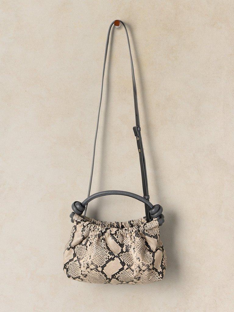 MINI CALLIE LEATHER BAG in BLK MLT - FLAT FRONT