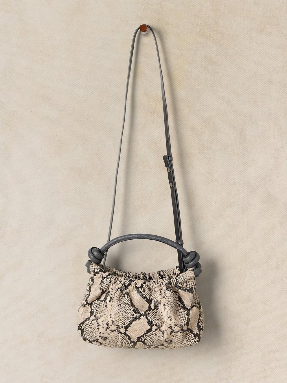 MINI CALLIE LEATHER BAG in BLK MLT - FLAT FRONT
