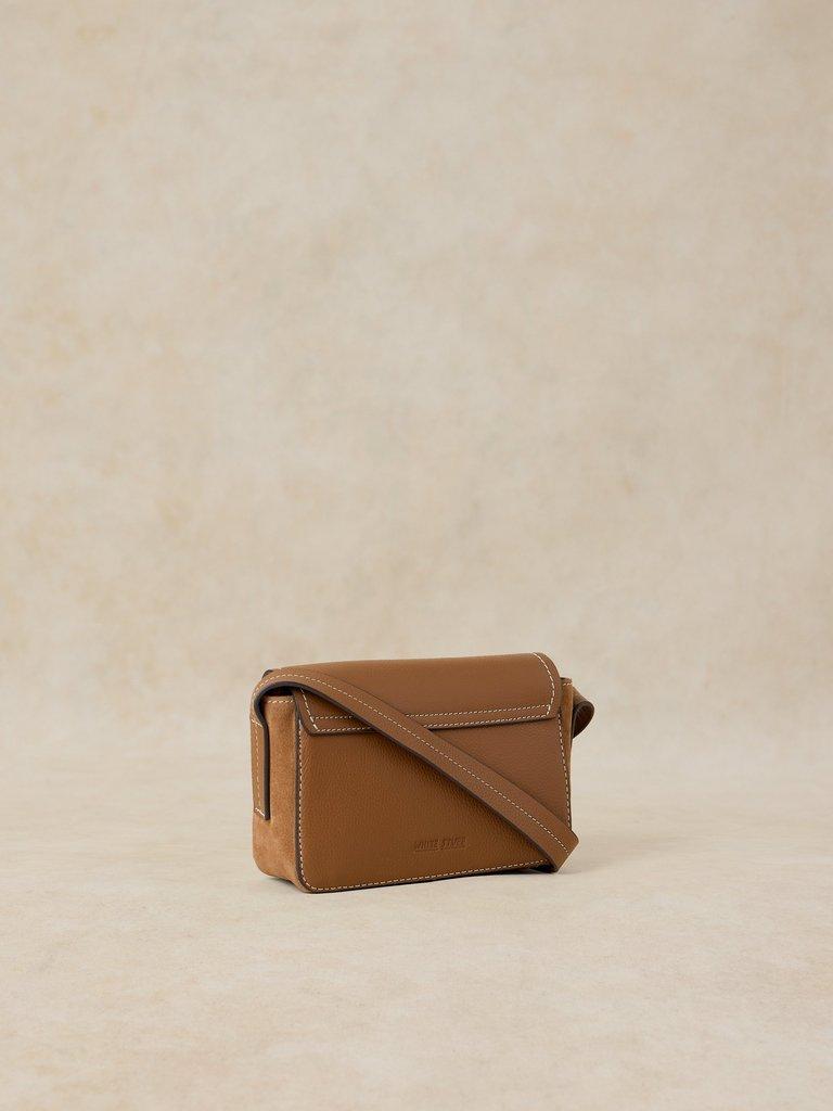 MINI LAILA LOCK CROSSBODY BAG in LIGHT TAN - FLAT BACK
