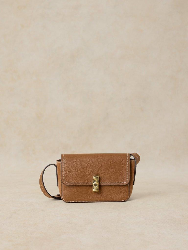 MINI LAILA LOCK CROSSBODY BAG in LIGHT TAN - LIFESTYLE