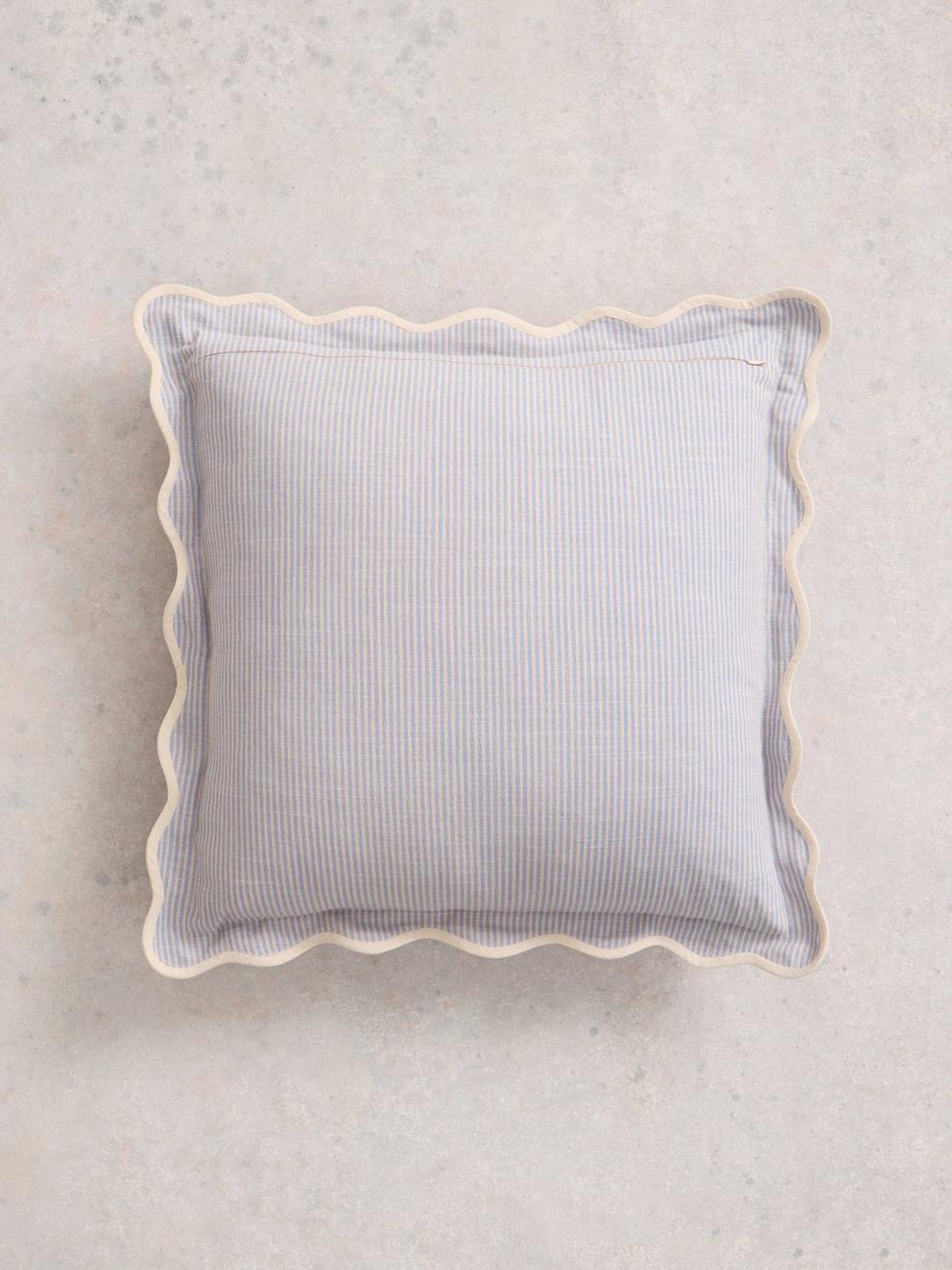 Inside Story Scallop Cushion in BLUE PR - FLAT BACK