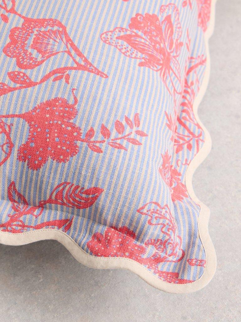Inside Story Scallop Cushion in BLUE PR - FLAT DETAIL