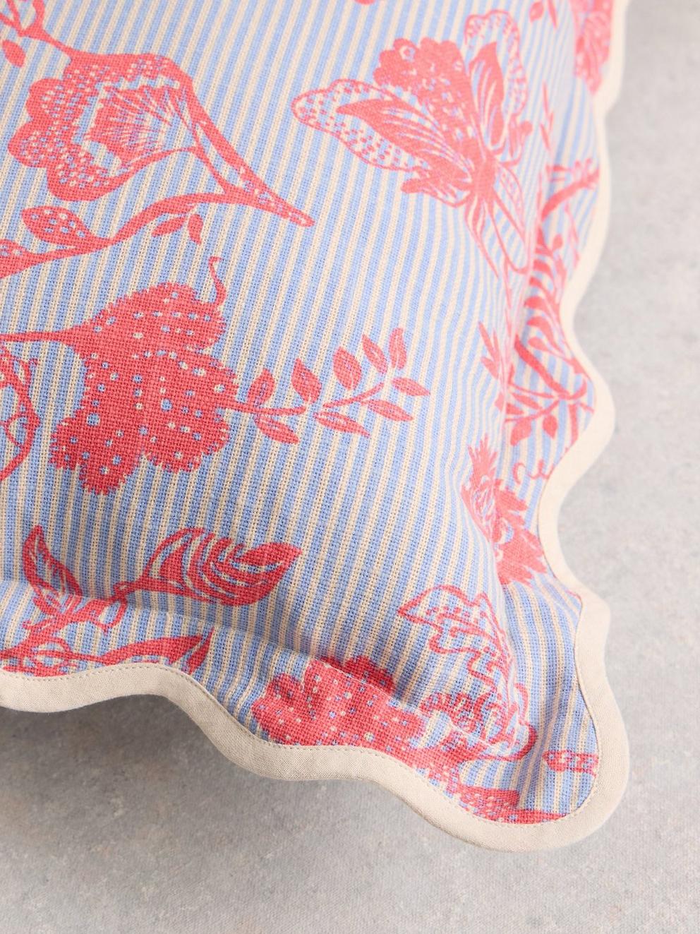 Inside Story Scallop Cushion in BLUE PR - FLAT DETAIL