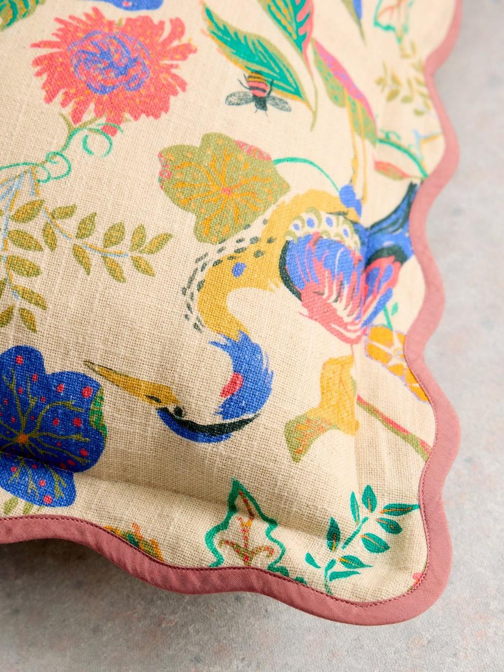 Inside Story Scallop Cushion in NAT PR - FLAT DETAIL