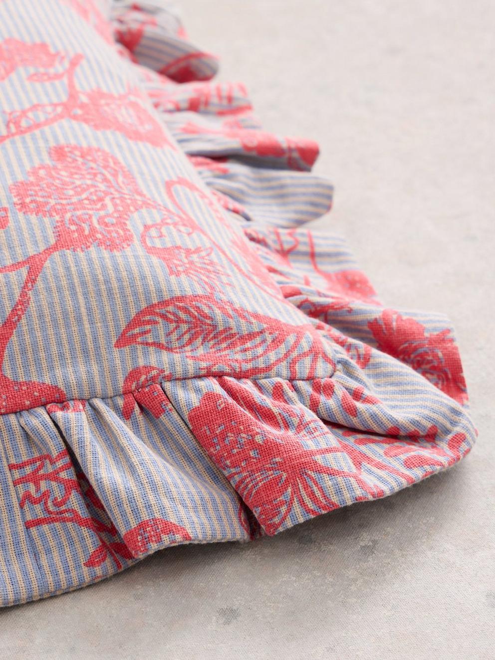 Inside Story Ruffle Cushion in BLUE PR - FLAT DETAIL