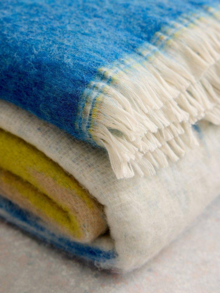 Inside Story Throw in BLUE MLT - FLAT DETAIL