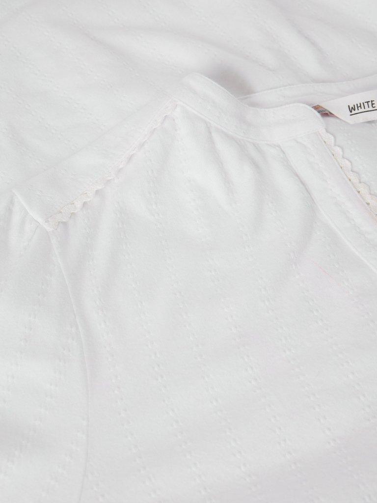 REGAN TEXTURED SHIRT in BRIL WHITE - FLAT DETAIL