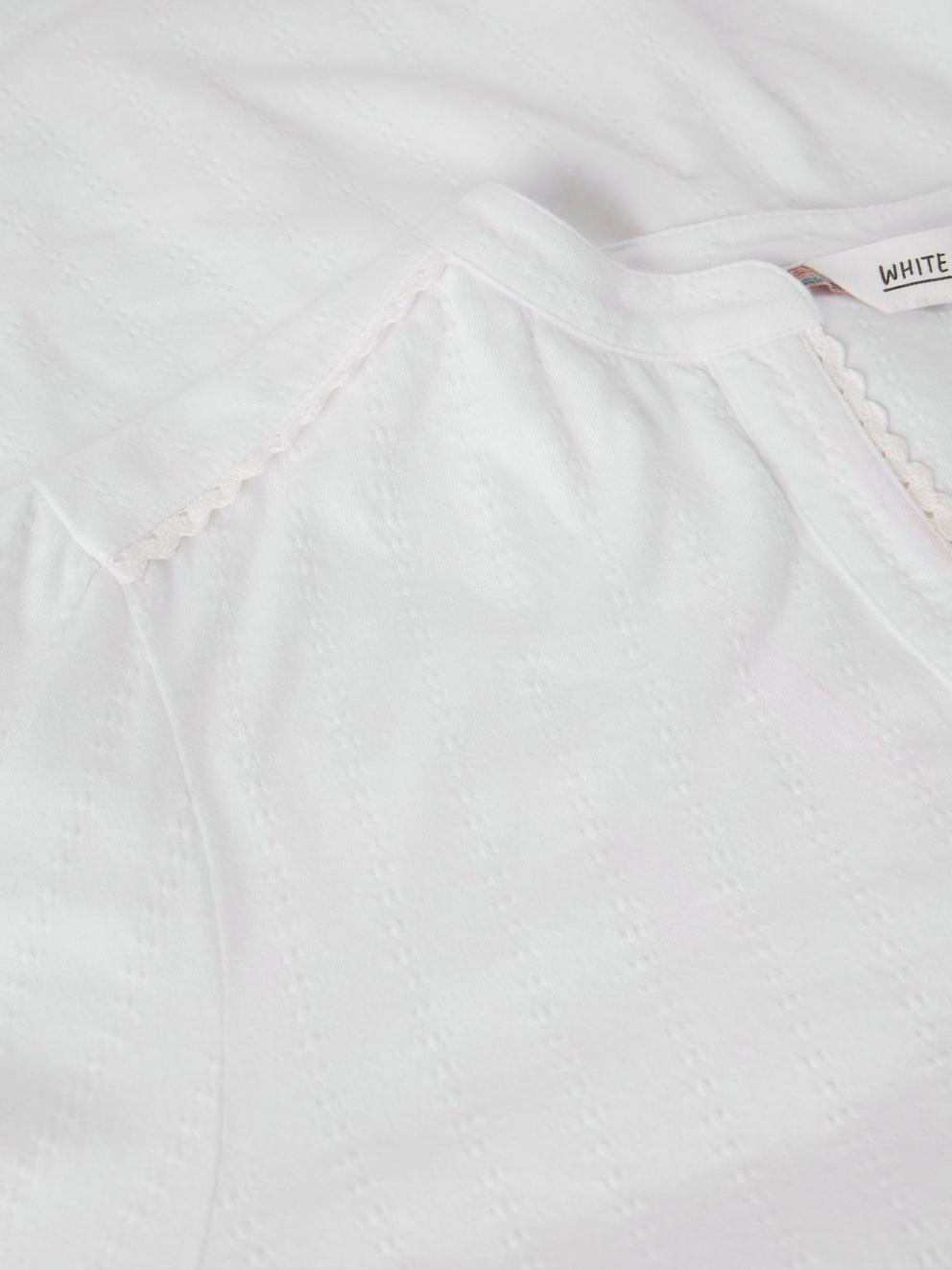 REGAN TEXTURED SHIRT in BRIL WHITE - FLAT DETAIL