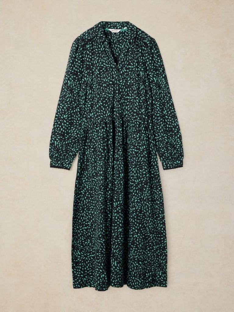 REEGAN JERSEY DRESS in GREEN MLT - FLAT FRONT