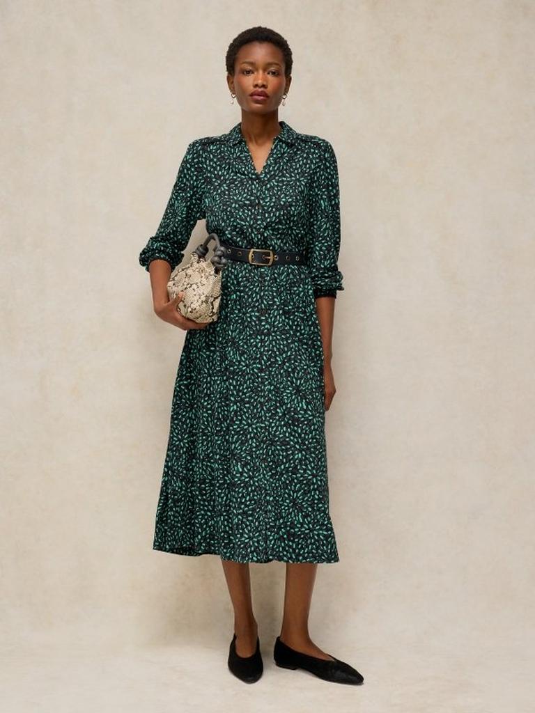 REEGAN JERSEY DRESS in GREEN MLT - LIFESTYLE