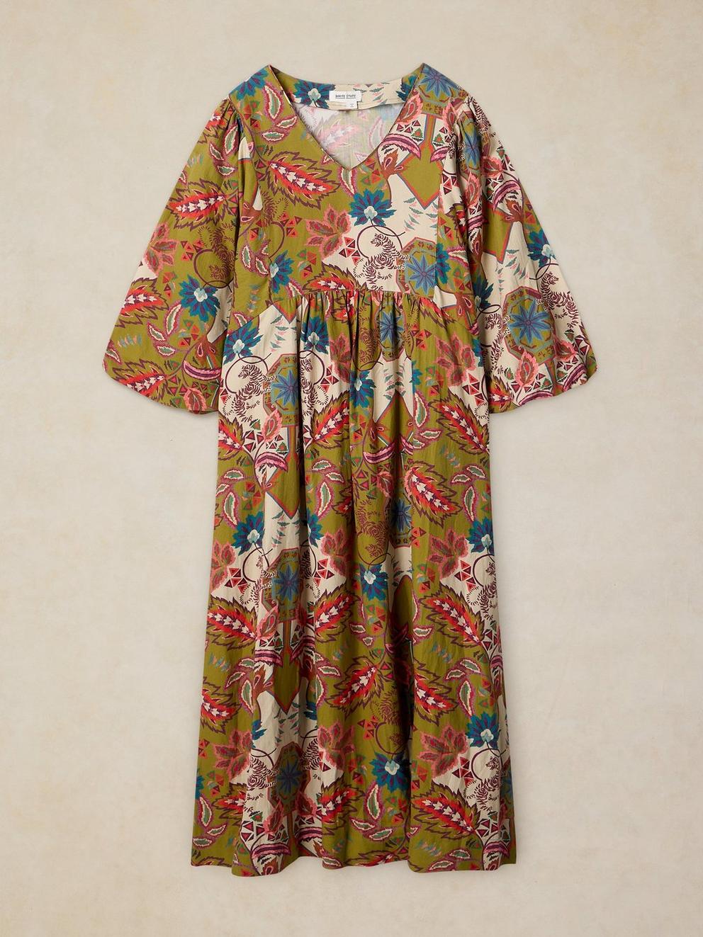 MATILDA DRESS in GREEN MLT - FLAT FRONT