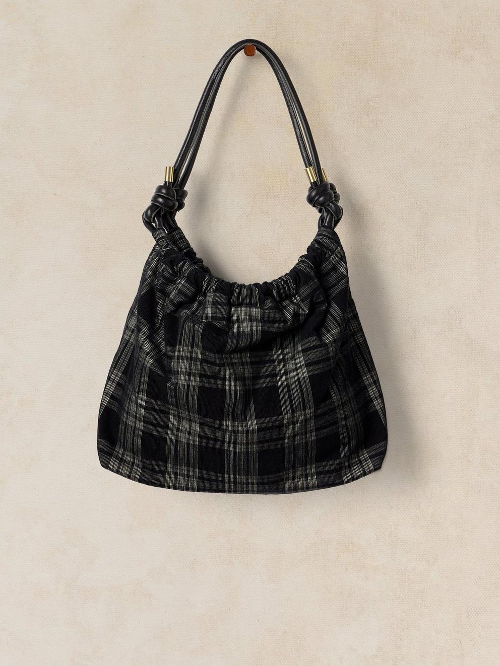 CALLIE SHOULDER BAG in BLK MLT - FLAT FRONT