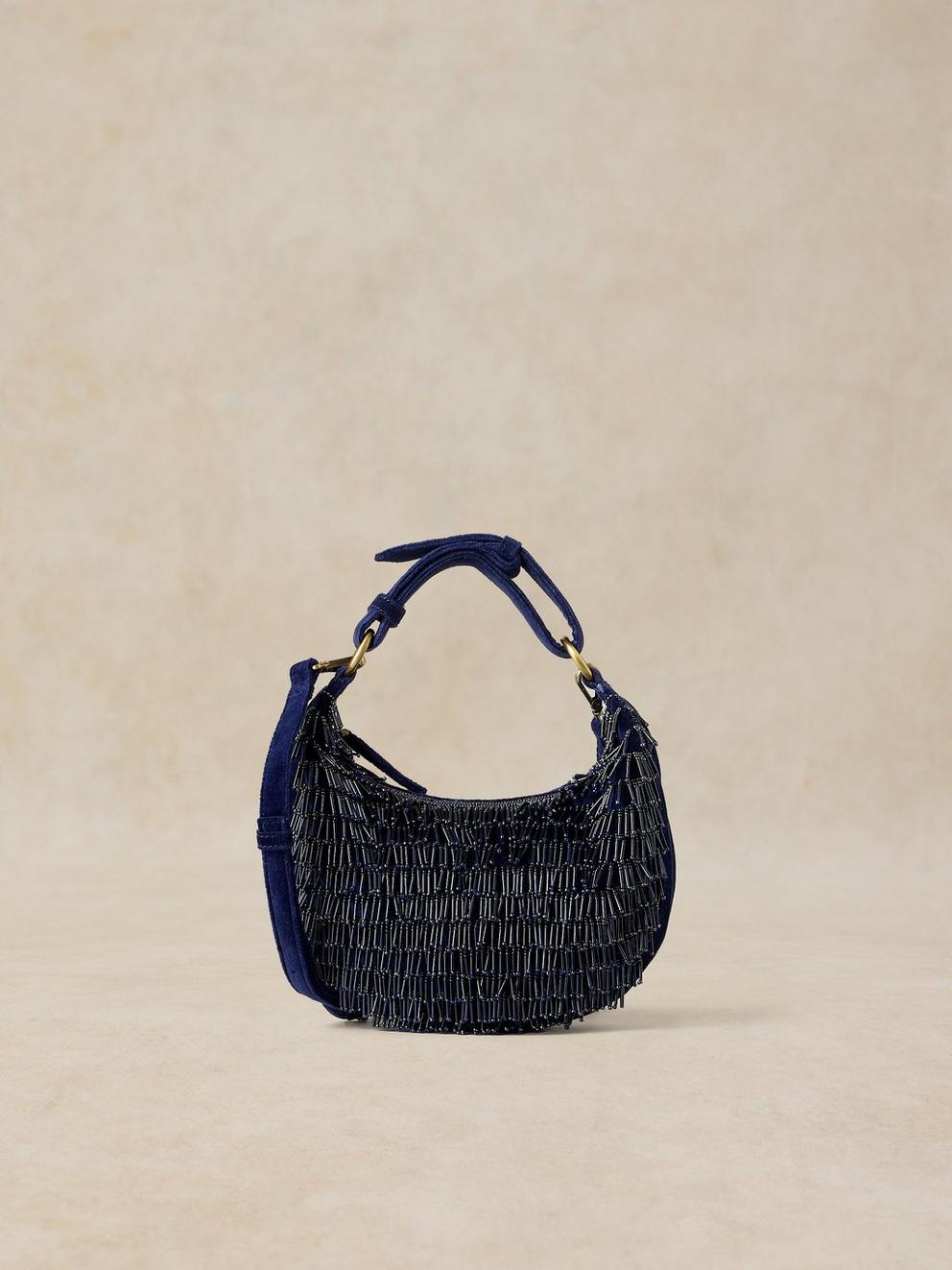 TIA TASSEL PARTY BAG in MID BLUE - LIFESTYLE