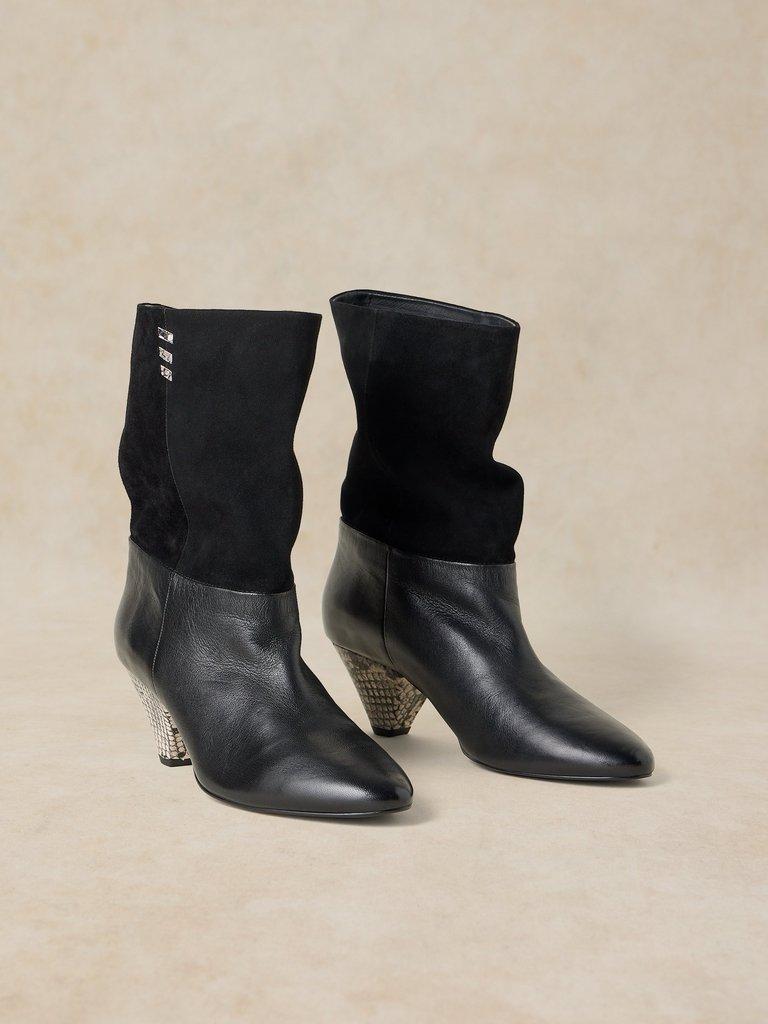 CHRISSIE SLOUCH BOOT in BLK MLT - FLAT FRONT
