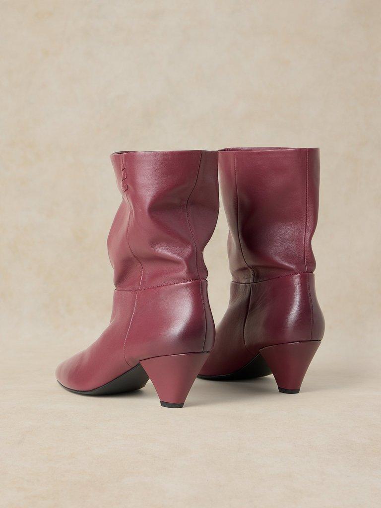 CHRISSIE SLOUCH BOOT in DEEP RED - FLAT BACK