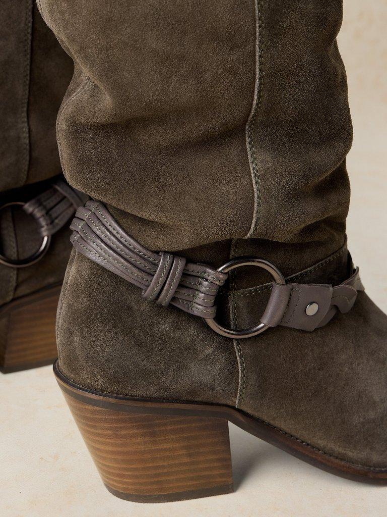 SAVANNAH SLOUCH BOOT in MID GREY - FLAT DETAIL