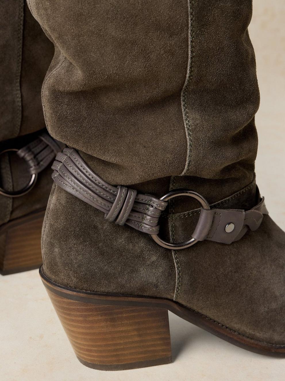 SAVANNAH SLOUCH BOOT in MID GREY - FLAT DETAIL