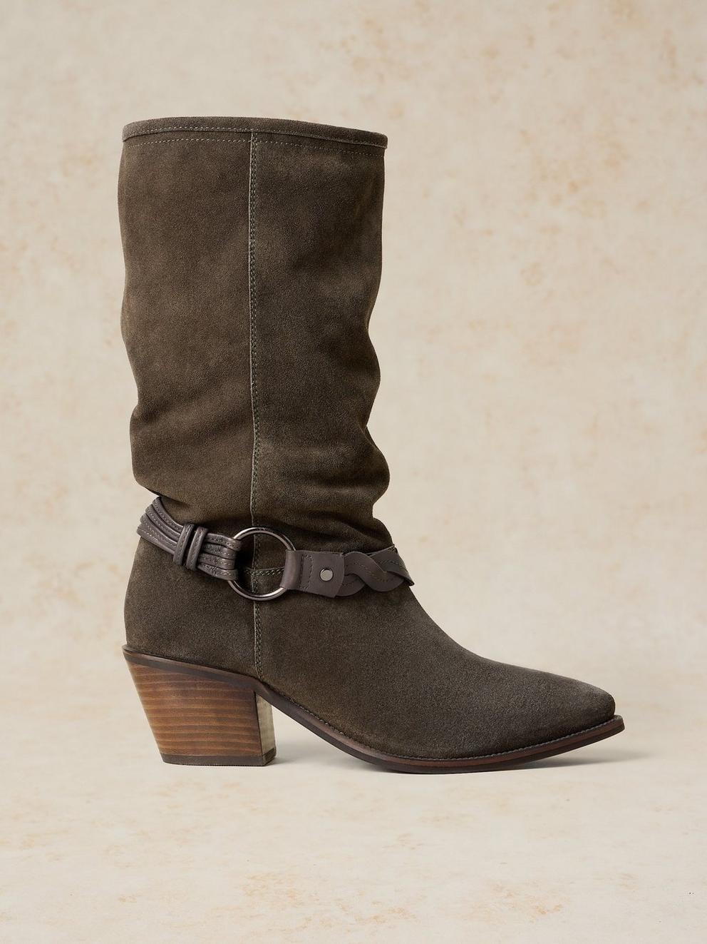 SAVANNAH SLOUCH BOOT in MID GREY - LIFESTYLE