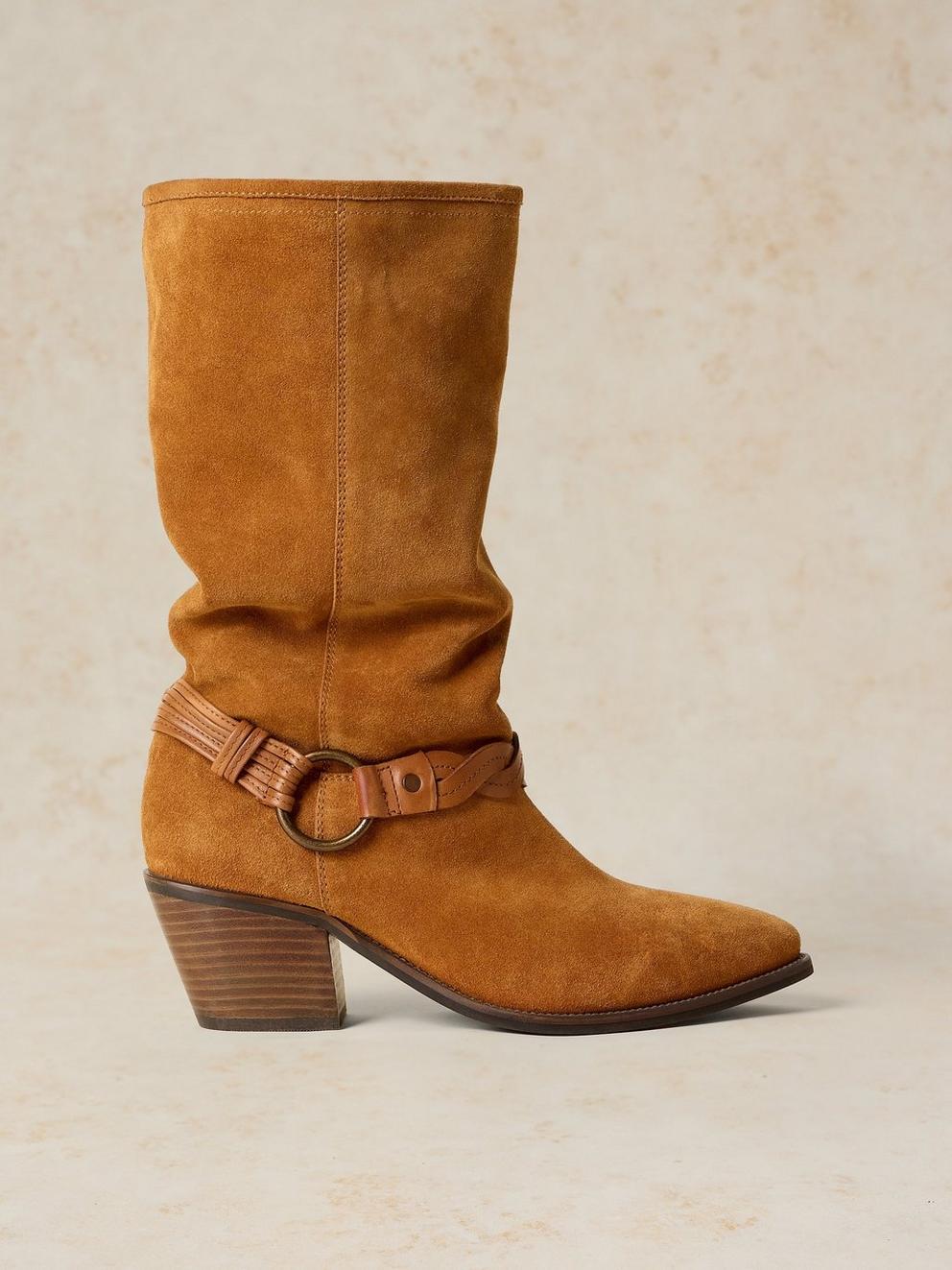 SAVANNAH SLOUCH BOOT in MID TAN - LIFESTYLE