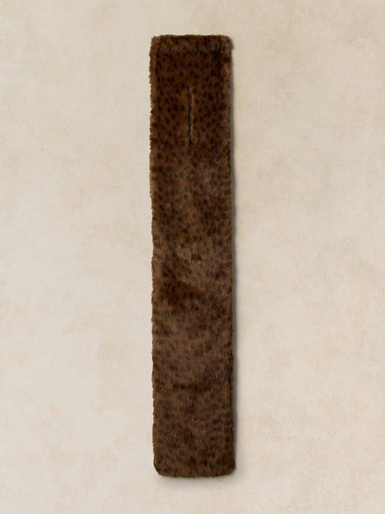 FAUX FUR SCARF in NAT MLT - FLAT BACK
