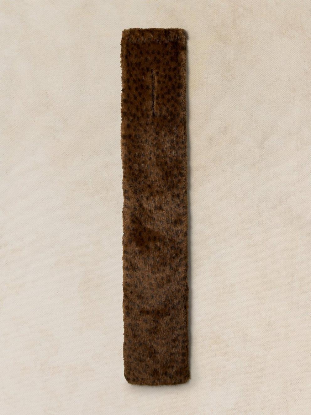 FAUX FUR SCARF in NAT MLT - FLAT BACK