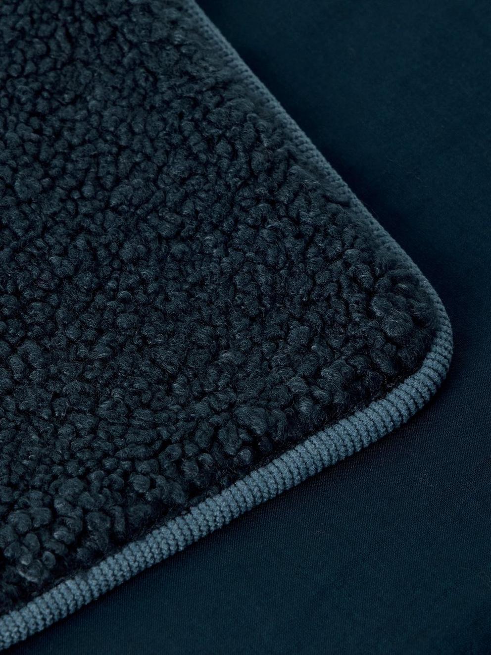 BORG SCARF in DARK NAVY - FLAT DETAIL