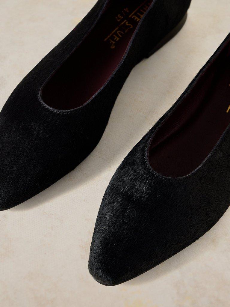 POINTED BALLERINA in BLK MLT - FLAT DETAIL