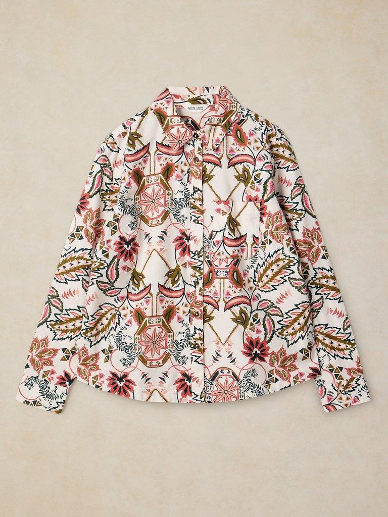LIBBY PRINTED SHIRT in IVORY PR - FLAT FRONT
