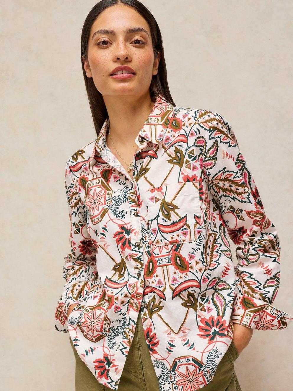 LIBBY PRINTED SHIRT in IVORY PR - LIFESTYLE