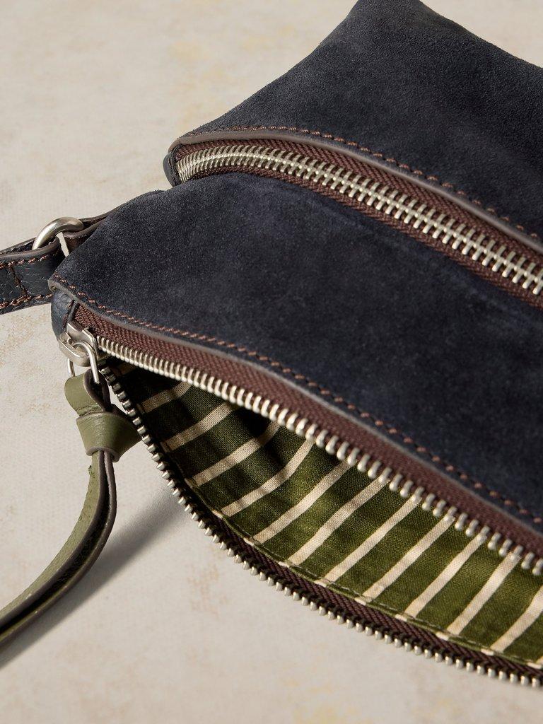 HOLLIE MINI CROSSBODY BAG in DARK NAVY - FLAT DETAIL