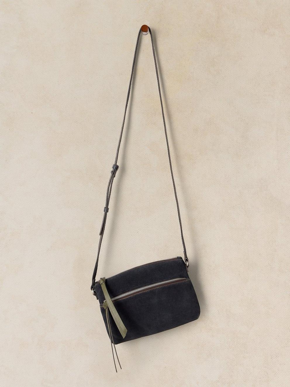 HOLLIE MINI CROSSBODY BAG in DARK NAVY - FLAT FRONT
