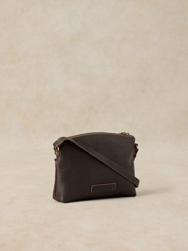 HOLLIE MINI CROSSBODY BAG in DK BROWN - FLAT BACK