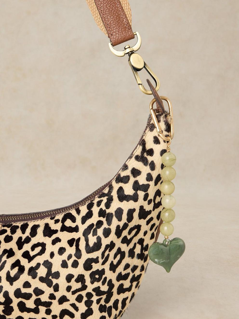 HEART BAG CHARM in LGT GREEN - FLAT BACK