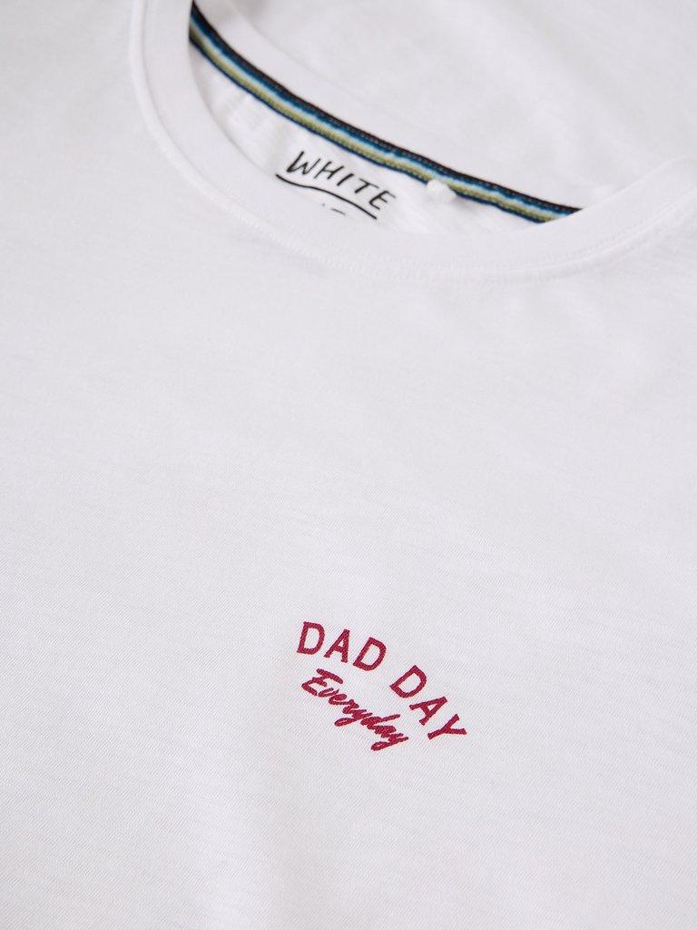 Abersoch Fathers Day Tee in BRIL WHITE - FLAT DETAIL