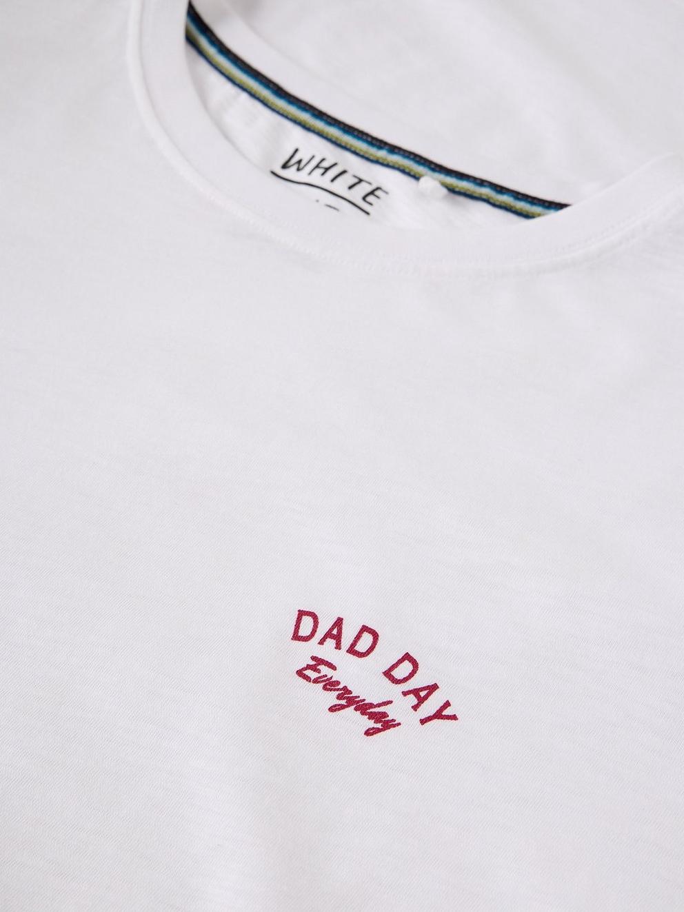 Abersoch Fathers Day Tee in BRIL WHITE - FLAT DETAIL