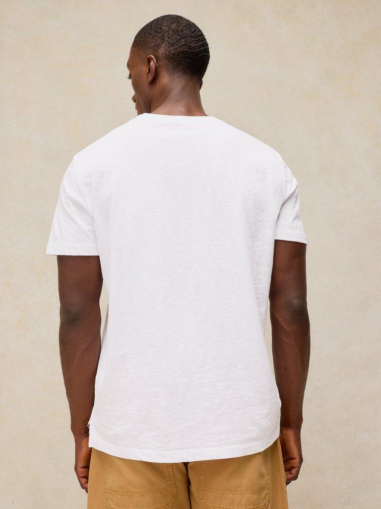 Abersoch Fathers Day Tee in BRIL WHITE - MODEL BACK