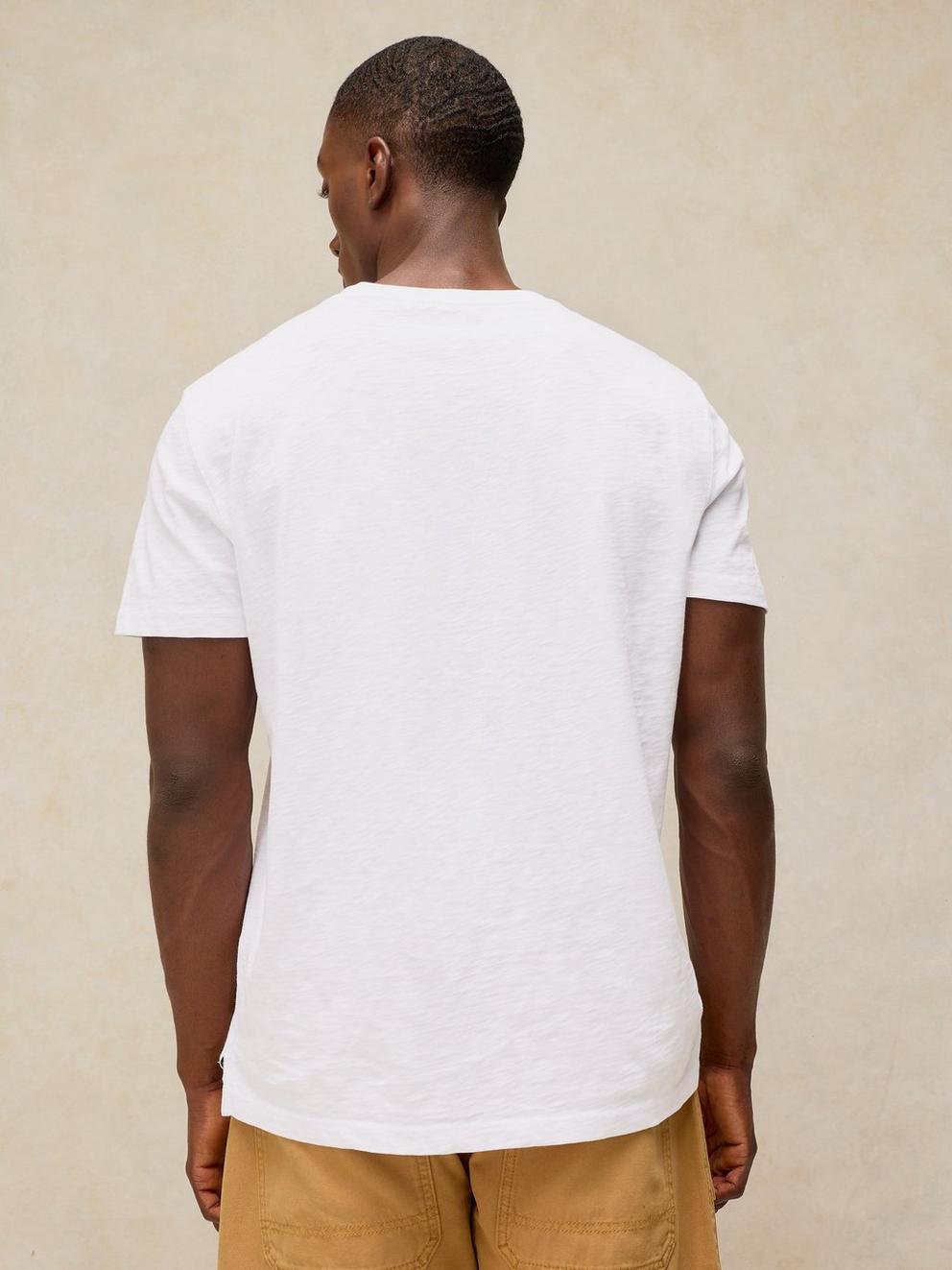 Abersoch Fathers Day Tee in BRIL WHITE - MODEL BACK