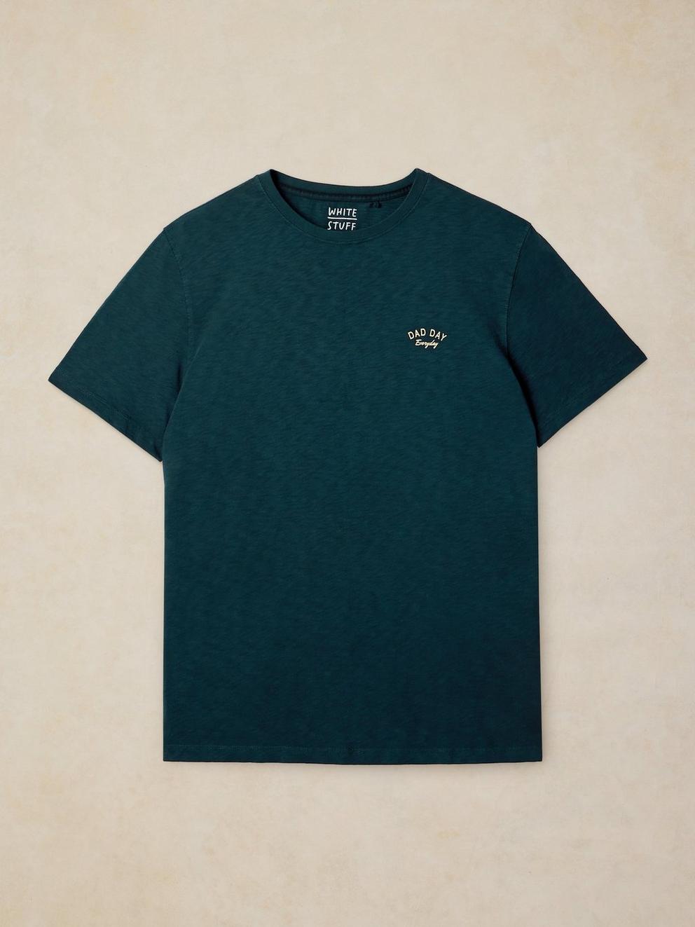 Abersoch Fathers Day Tee in DARK NAVY - FLAT FRONT