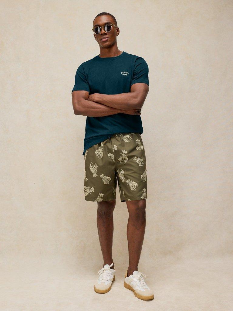 Abersoch Fathers Day Tee in DARK NAVY - MODEL FRONT