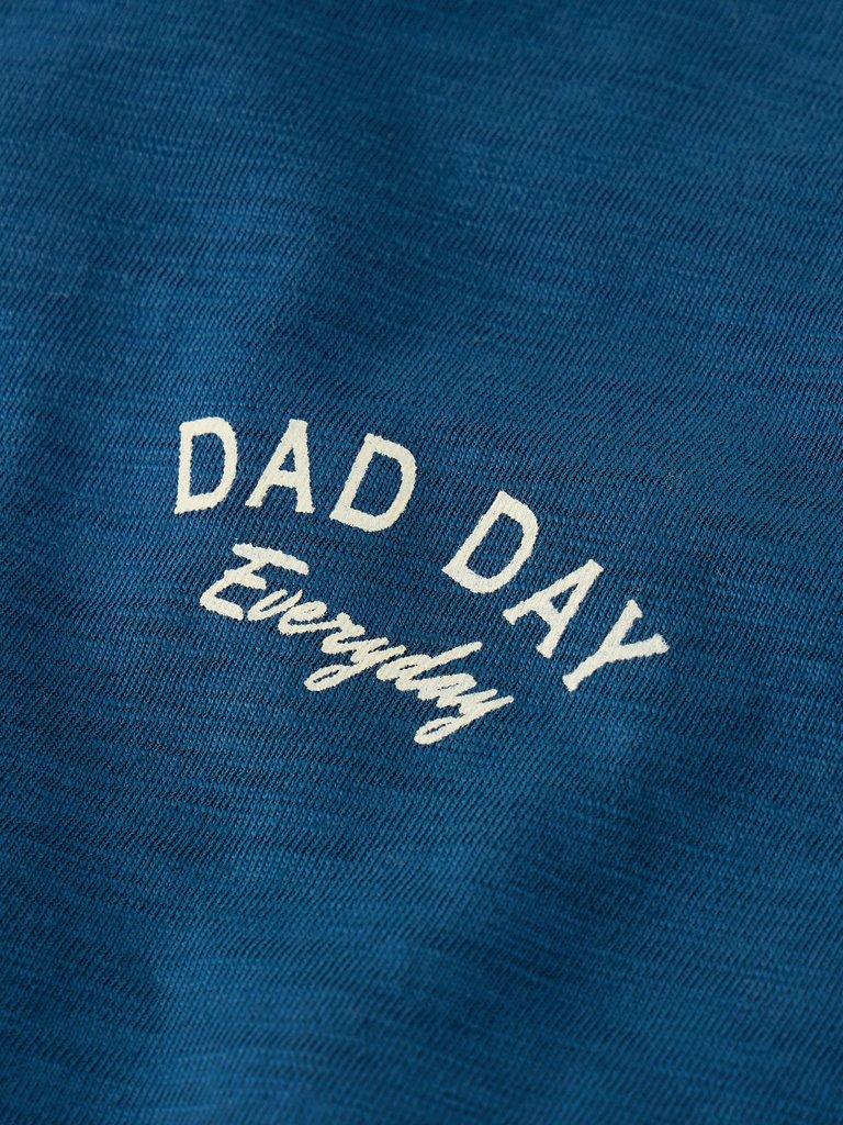 Abersoch Fathers Day Tee in INDIGO BLE - FLAT DETAIL