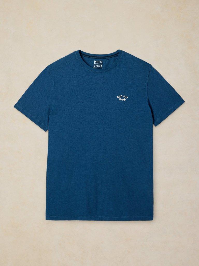 Abersoch Fathers Day Tee in INDIGO BLE - FLAT FRONT