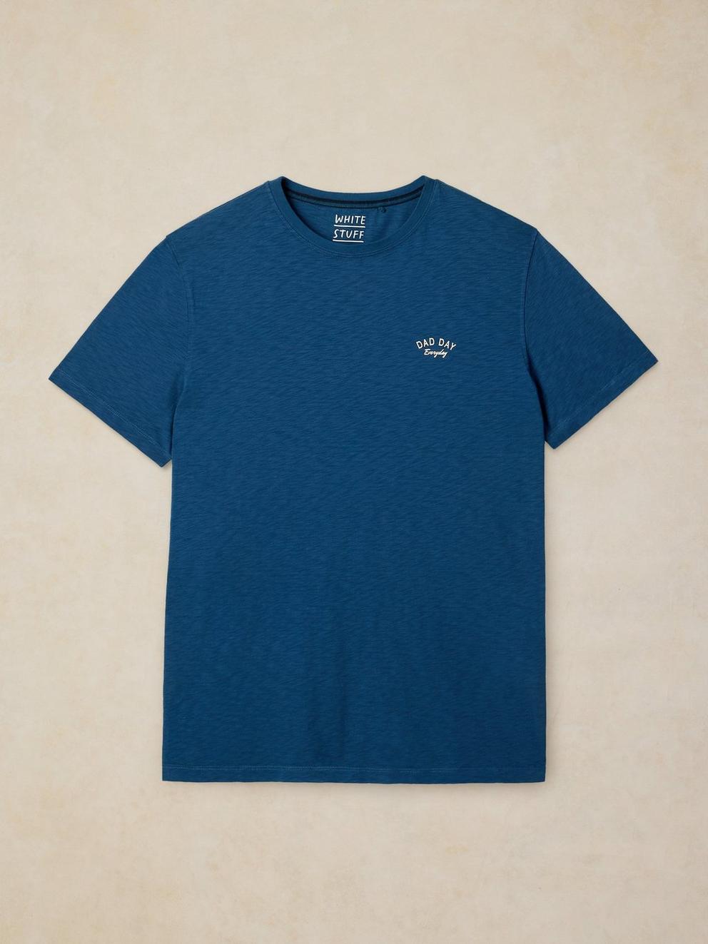 Abersoch Fathers Day Tee in INDIGO BLE - FLAT FRONT