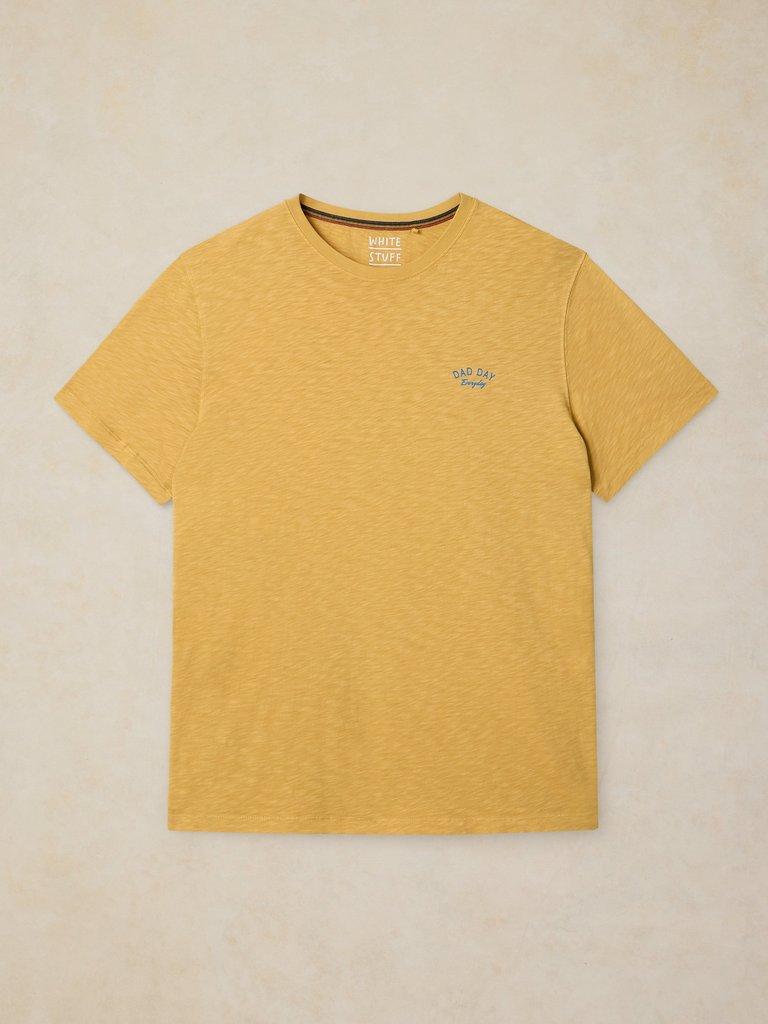 Abersoch Fathers Day Tee in MID YELLOW - FLAT FRONT