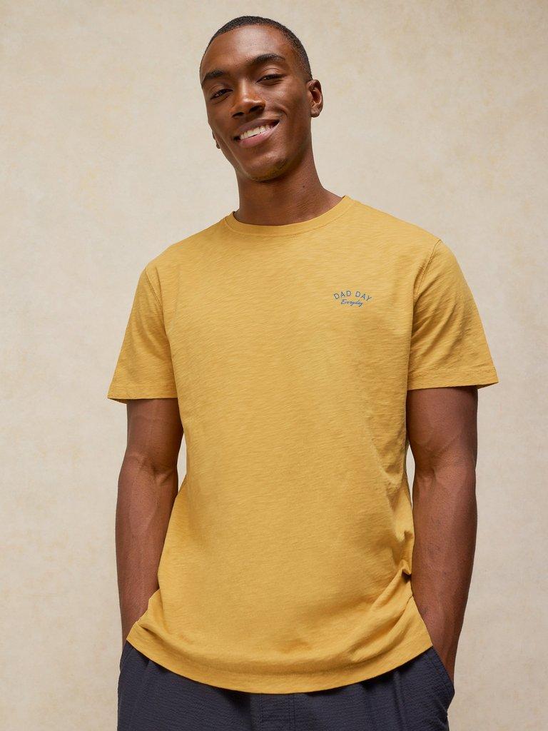 Abersoch Fathers Day Tee in MID YELLOW - LIFESTYLE
