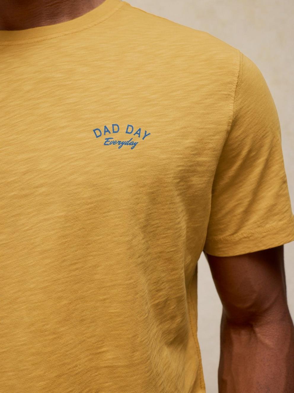 Abersoch Fathers Day Tee in MID YELLOW - MODEL DETAIL