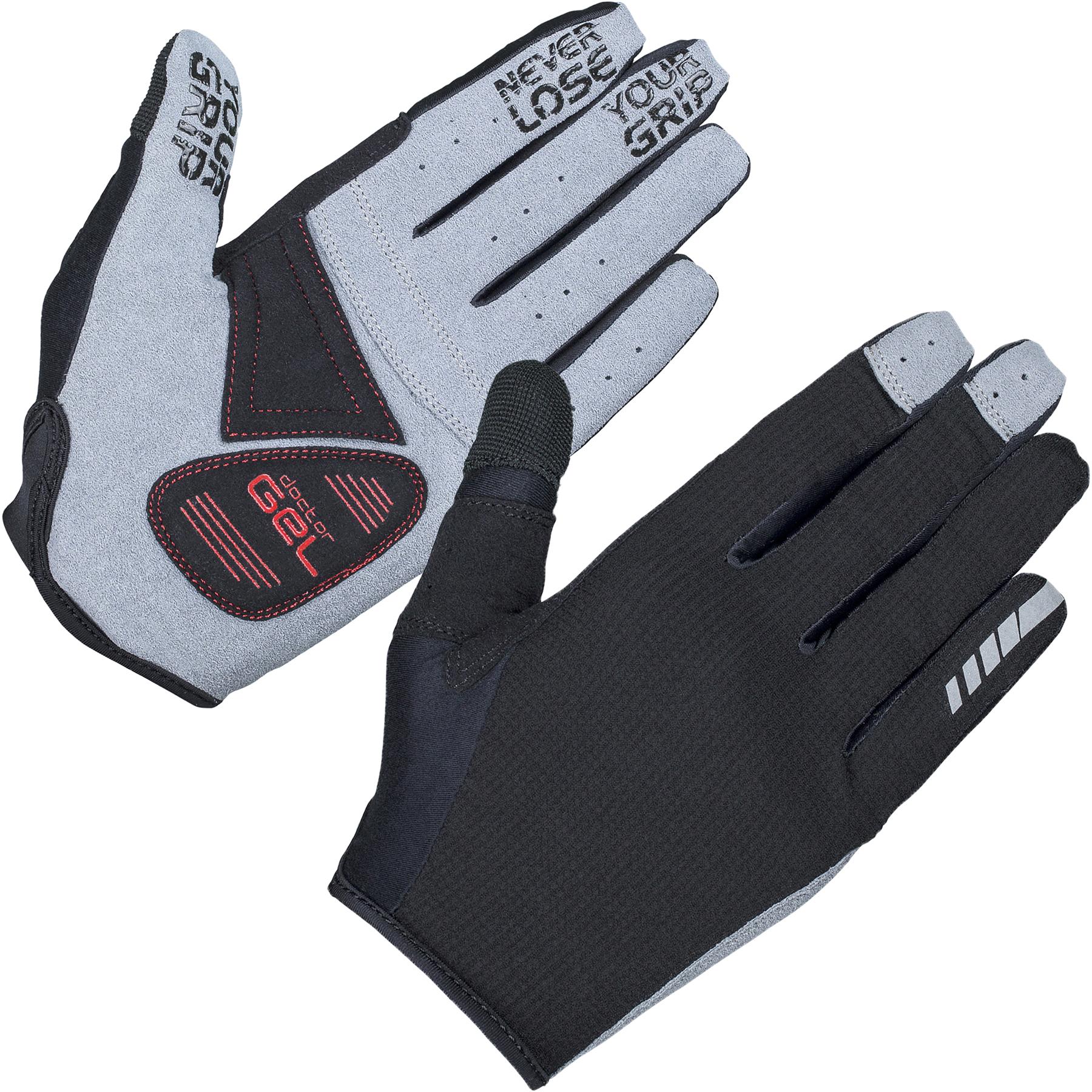 Click to view product details and reviews for Gripgrab Shark Padded Full Finger Glove Black.